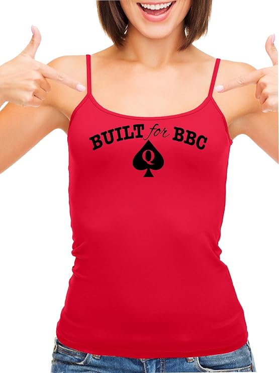 Knaughty Knickers Built for BBC PAWG Queen of Spades QOS Red Camisole Tank Top