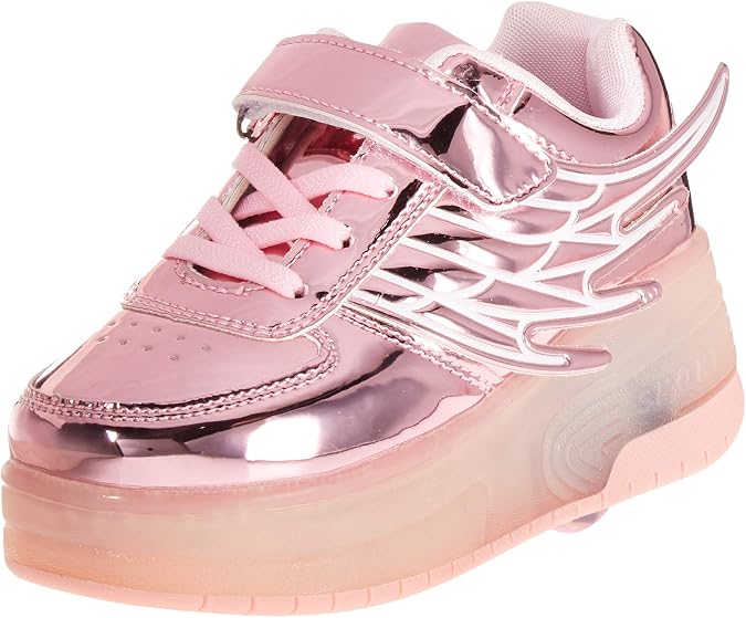 Nsasy Roller Skates Shoes Roller Sneakers Led Light Up Shoes Luminous Shoes for Boys Girls Kid USB Charging Shoes Rechargeable Shoes Wheel Sneakers
