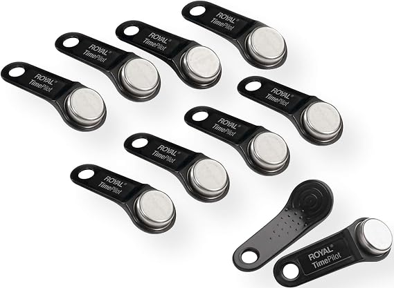 Royal iButton10 iButton for TimePilot - 10 Pack, Black