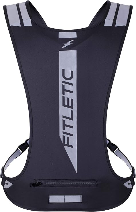 Fitletic GLO Running Vest, High Visibility Reflective Breathable Material, Safe for Work, Motorcycle, Dog Walking