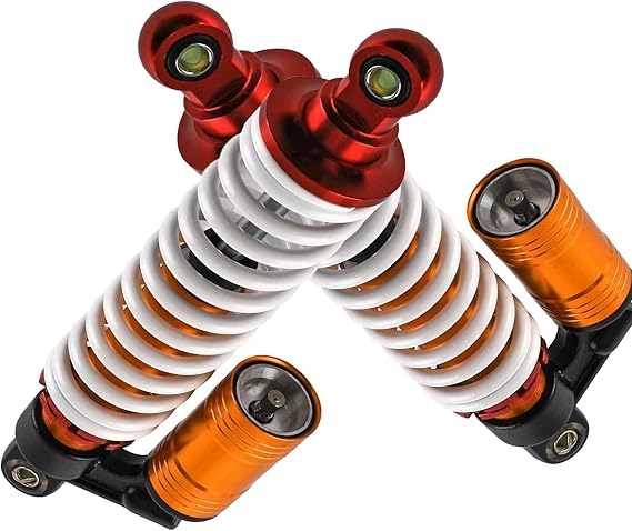 2PCS 12.5" Front Shock Absorbers 320mm Suspension for ATV Quad Go Kart 4 Wheeler, Heavy Duty 800lbs Spring, 50mm Travel, 12mm Mount Hole, Durable Replacement Front Suspension Shocks for Off Road