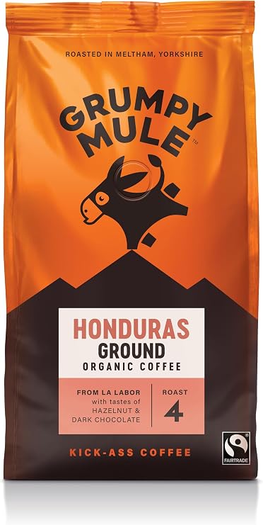 Grumpy Mule Honduras La Labor Organic (Ground Coffee) with notes of Hazelnut and Dark Chocolate 200g