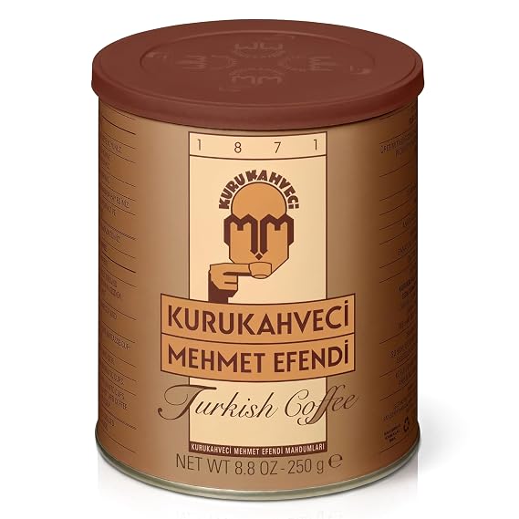 Kurukahveci Mehmet Efendi Turkish Coffee, Medium Roast for Cezve, 8.8 oz
