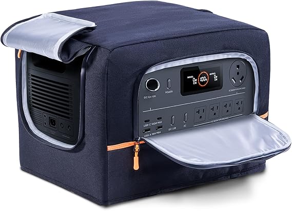 Dust Cover Compatible with Jackery HomePower 3000 Portable Power Station Water-Resistant Protective Cover with Pockets & Vent Design for Jackery HomePower 3000 (3600W/7200W Surge)r