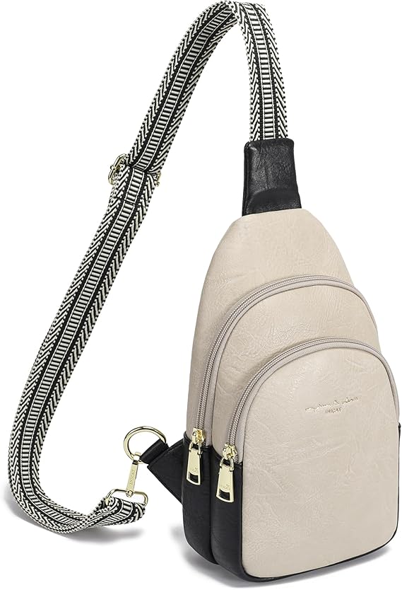 Small Crossbody Sling Bags Faux Leather Fanny Packs Purses for Women Everyday & Travel