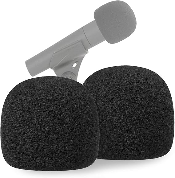SM57 Pop Filter Foam Cover - Mic Windscreen Wind Cover Customized Compatible with Shure SM-57 Microphone to Blocks Out Plosives by YOUSHARES (2 PCS)