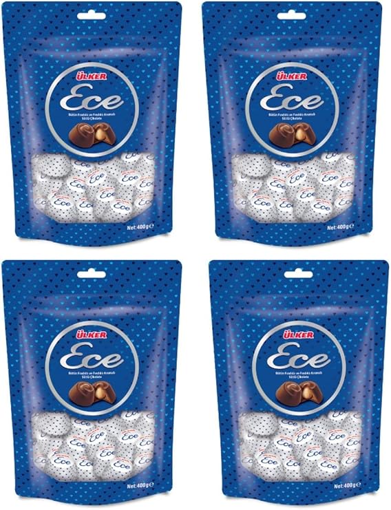 Ülker Ece Hazelnut Milk Chocolate, 350 gr, 4 Pieces