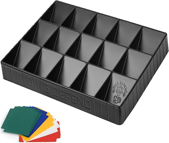 Storage Standard Card Sorting Tray - Stackable Trading Cards Organizer - 15-Compartment Tray Sorter for Organizing Raw, Sleeved or Toploaders - Includes Organization Insert Dividers