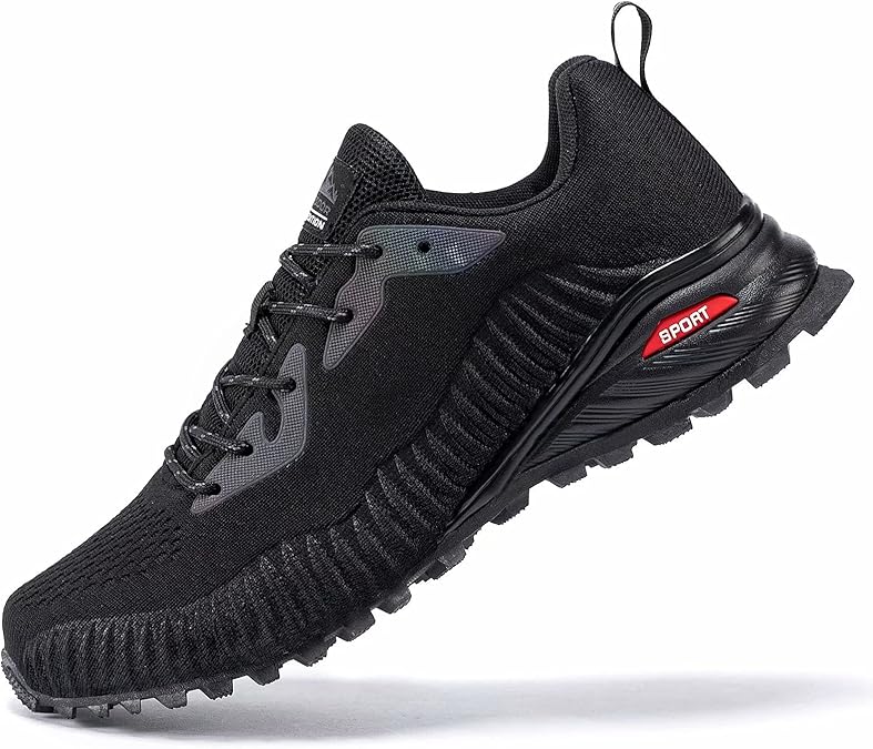 Kricely Men's Trail Running Shoes Fashion Walking Hiking Sneakers for Men Tennis Cross Training Shoe Outdoor Snearker Mens Casual Workout Footwear