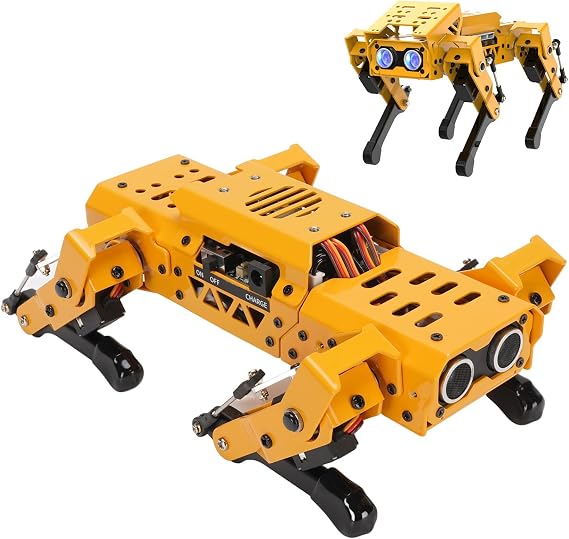 Yoidesu Robot Dog for Python Graphical Programming, AI Smart Robot Dog Kit with 8 Servos Drives, PC APP Control for Adults