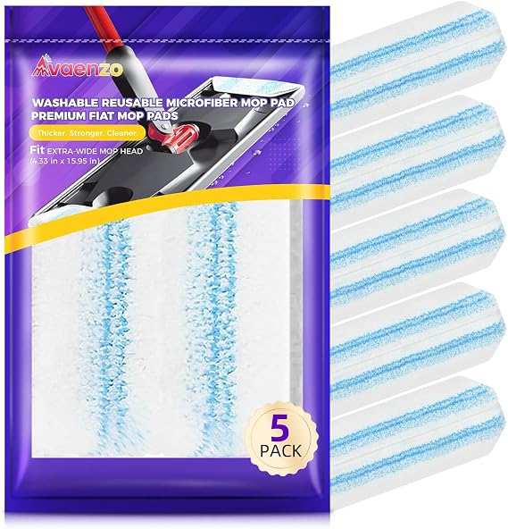 5 Pack Replacement Mop Pads for Ocedar H2PRO Flat Mop System Microfiber