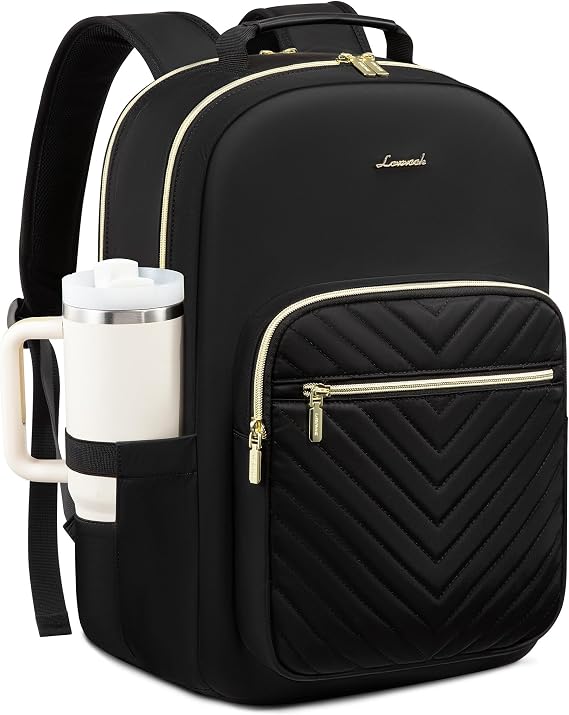 LOVEVOOK Laptop Backpack for Women,Quilted Work Travel College Laptop Bag