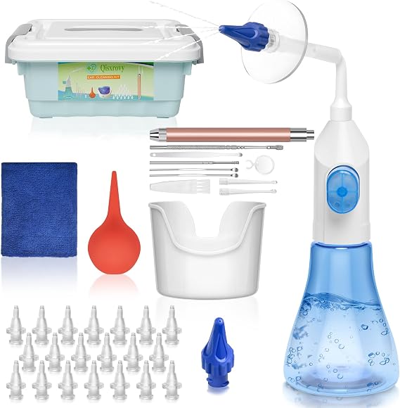 QISXROVY Ear Wax Removal Kit,Ergonomic Self-Operate Ear Irrigation System