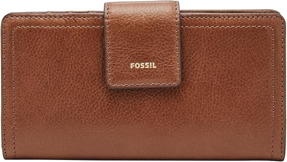 Fossil Women's Logan Leather Wallet RFID Blocking Tab Clutch