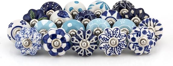 Craft Trade Blue Ceramic Cabinet Knobs Pack of 20