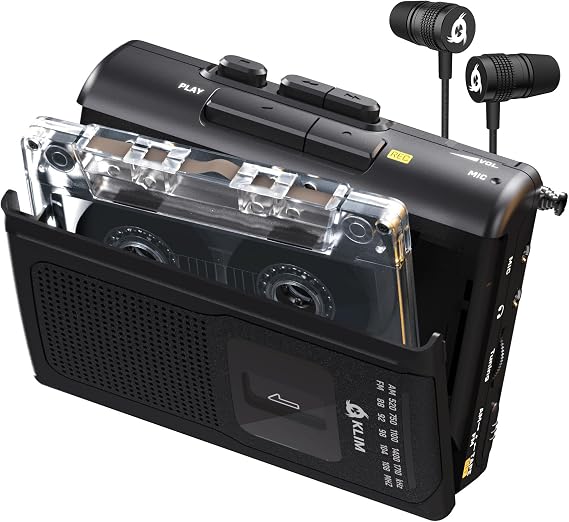 K8 Cassette Player with F1 Headphones AM-FM Cassette Radio