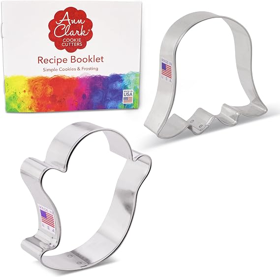 Ann Clark Halloween Ghost Cookie Cutter Set of 2, Made in USA