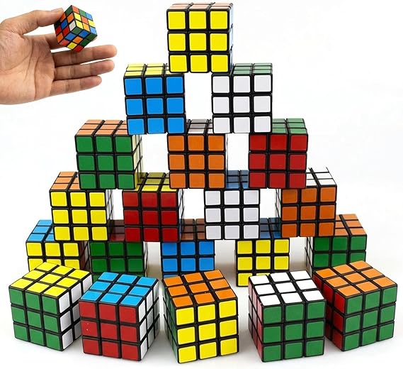 Mini Rubix Cube 3x3, 20PCS Mini Puzzles For Party Bags, Educational Gift, Classroom Rewards, Party Favors, Travel Entertainment, Cognitive Development Exercises