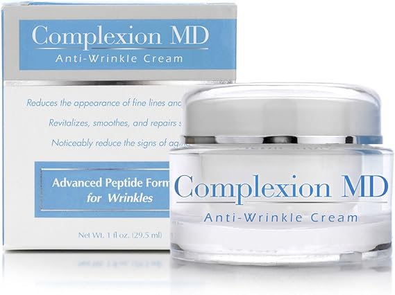 Complexion MD Advanced Anti-Wrinkle Cream Clinically Tested Multi-Peptide with Hyaluronic Acid Face Moisturizer for Skin care Hypoallergenic for All Skin Types 1 Ounce
