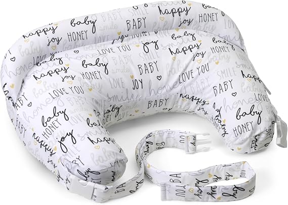 Boppy Deluxe Nursing Pillow, Breast and Bottle Feeding Support, Ergonomic Shape to Support with Mother and Baby, Full Padding, Removable and Machine Washable, 0M +
