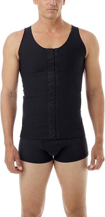 Underworks Mens Extreme Gynecomastia Pre-Surgical Post-Surgical Chest Binder Vest - Stage 1 Lipo Vest 980