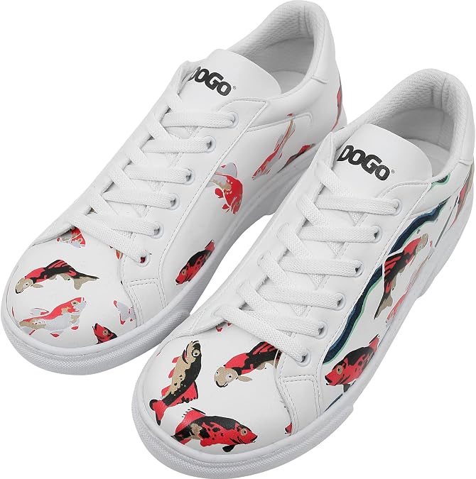 DOGO White Sneakers for Women - Handmade Women's Fashion Sneakers, Vegan Leather and Unique Design, Comfortable Shoes for Women, Ace Sneakers