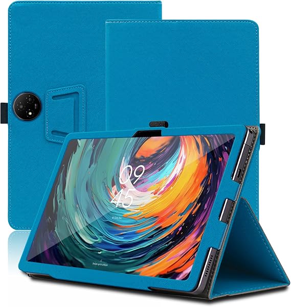 Case for TCL Nxtpaper 14 Pro 14 inch, TCL Nxtpaper 14 Pro Tablet Case, Folding Stand Protective Cover with Pencil Holder and Wrist Strap, Full Protection. (Light Blue)