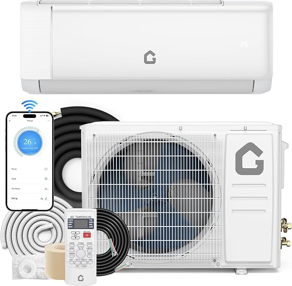 Mini Split WiFi Air Conditioner 9000 BTU with 18.5 SEER2 Efficiency