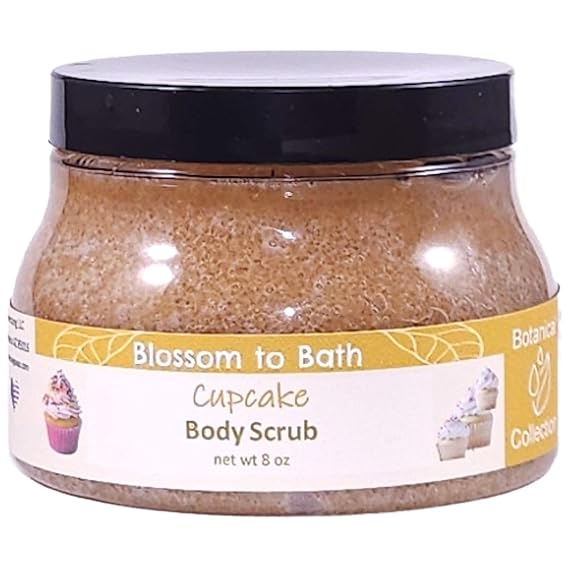 Cupcake Body Scrub (8 Ounce) - Natural Fragrance - Smooths & Refreshes With Natural Exfoliation with a Rich Vanilla Scent