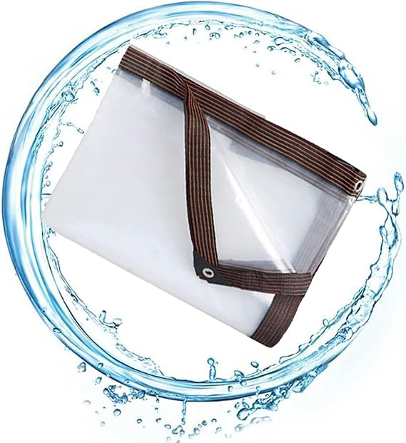Tarps Heavy Duty Waterproof 3x3ft, Transparent Tarp Waterproof, Dustproof Rainproof Tarpaulin Sheet Ground Sheet Covers Insulation PE for Garden Furniture Cars