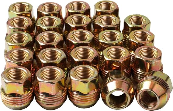 Set of 24, 14mmx1.5 OEM Factory Wheel Lug Nuts Replacement for Sliverado Sierra 1500 Yukon Avalanche Suburban Express 1500 C1500 K1500 Escalade Traverse Yukon M14x1.5 Studs 6 Lug Wheel