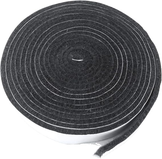 BBQ Gasket Self Stick Smoker Seal Synthetic Fiber Tape High Temp Grill Gasket Replacement Fit for Kamado Big Green Egg BBQ Accessories Set (15'x7/8''x1/8'' Black)