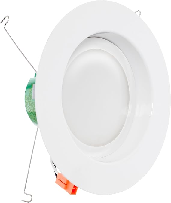 Westgate Lighting 19 Watt 6" Inch Recessed Lighting Kit Dimmable LED Retrofit Downlight with Integrated Smooth Trim 120V (3500K Neutral White 1 Pack)