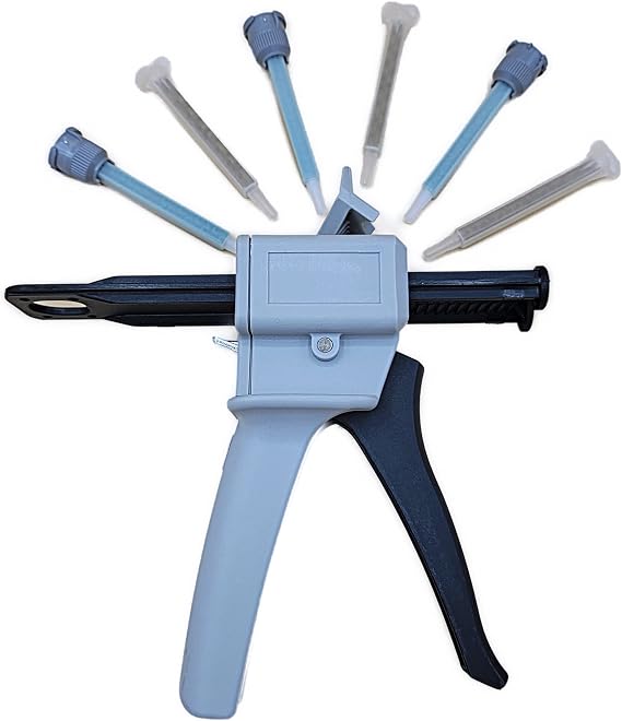 EPX Dispenser Applicator Gun 62-9170-9930-1 50ML ResinTech Epoxy with mixing nozzles 1:1 2:1