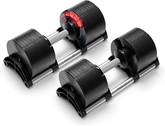 Nuobell 580 Adjustable Dumbbells, 5-80 lb, Set of 2 Free Weights