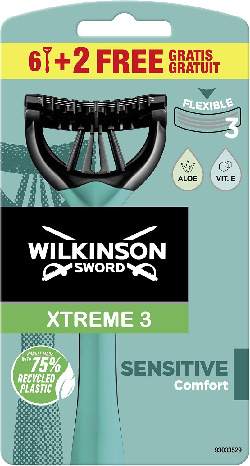 Wilkinson Xtreme 3 Pure Sensitive razor, 8 pcs