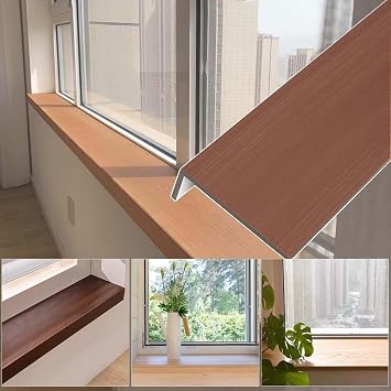 Customizable Window Sill Cover, Moisture Resistant Window Sill Ledge Cover, Easy Cleaning Window Sill Replacement Board, Easy to Install, for Balcony Home,002,36x6in