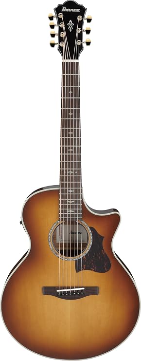 Ibanez AE3007FMH 7-string Acoustic-electric Guitar - Tobacco Edge Burst High Gloss