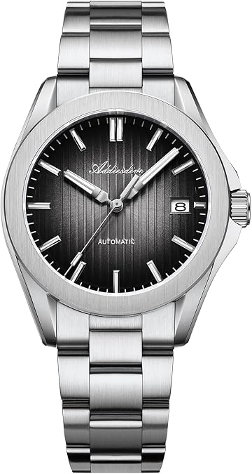 ADDIESDIVE Luxury Men's Automatic Business Watch NH35 Sapphire Glass Sunray-Brushed Dial Luminous 200M Waterproof Watches for Men with Stainless Steel Bracelet