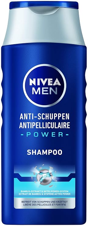 NIVEA MEN Anti-Schuppen Power Shampoo 250 ml, effektives Haarshampoo mit Bambus-Extrakt, Pflegeshampoo befreit bis zu 100% von sichtbaren Schuppen