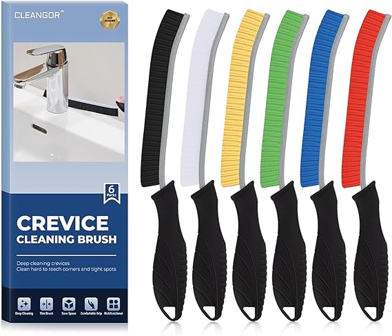 CLEANGOR Crevice Cleaning Brushes, Cleaner Scrub Brush Tool for Crevice