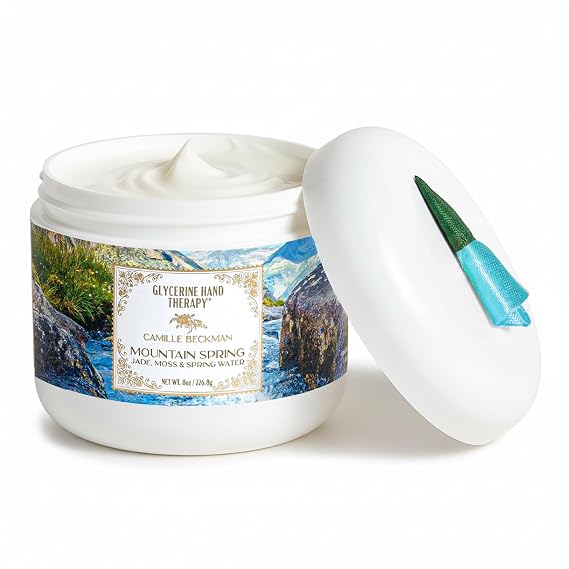 Camille Beckman Glycerine Hand Therapy Cream, Mountain Spring Scent, 8 Ounce