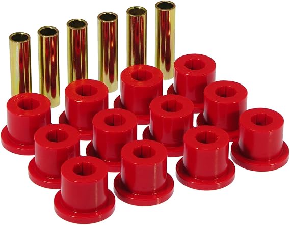 Prothane 67-87 GM Rear Spring & Shackle Bushings (w/ 1.5in Bushings) - Red