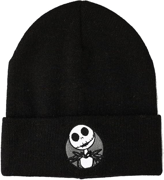Nightmare Before Christmas Jack Skellington Black Cuff Beanie