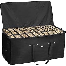 Hay Bale Storage Bag,44 * 22 * 18in Large Hay Bags for Horses,1680D Heavy-Duty Hay Feeder for Goats,Horses,Sheep,Donkey,Horse Hay Bag for Barn Stable (Black)