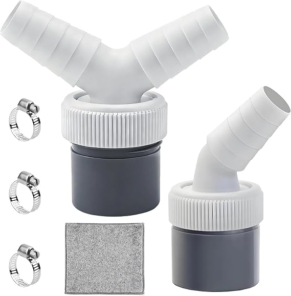 2Pcs Washing Machine Waste Splitter, Drain Pipe Connector Set