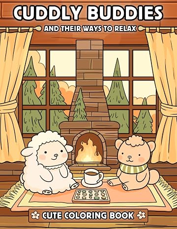 Cuddly Buddies and Their Ways to Relax: A Cute Coloring Book That Brings Smiles to Adults and Kids, Featuring Lovely Animals in Relaxing Activities (Bold and Easy, Large Print Book)