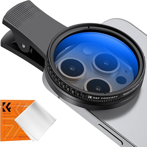 K&F CONCEPT CPL Filter for iPhone, 52mm Polarizing for iPhone Lens