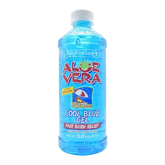 Fruit of the Earth Aloe Vera Gel - Cool Blue - 20 Ounce