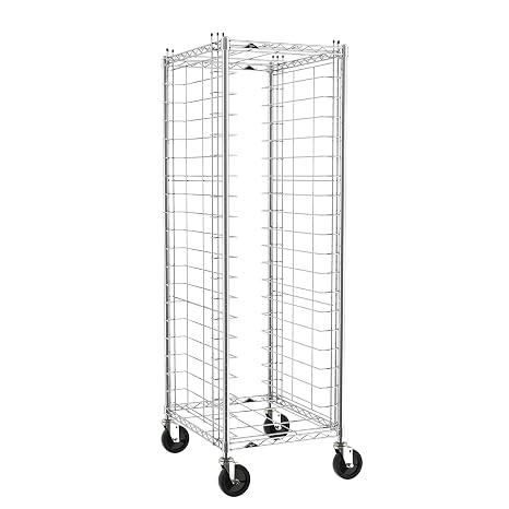 Metro Commercial Bakery Rack, RE3 End-Load Wire Sheet Pan Rack, 18 x 26 Inch, 3 Inch Slide Spacing, 20-Pan Capacity, NSF Listed Rolling Cart for Restaurants and Cafeterias